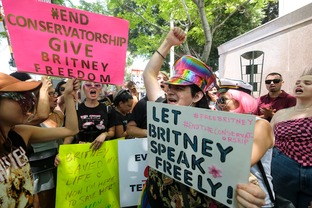 En demonstration för Britney Spears